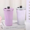 Hot-selling creative 304 double-layer stainless steel diamond-shaped coffee cup, ice cup, car-shaped straw cup, travel cup Specification image